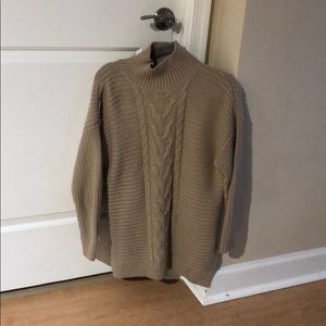 Lost Ink Brown Turtle Neck Sweater Dress